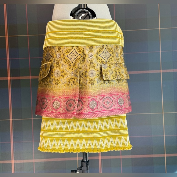 Christian Dior by John Galliano Fall 2002 Runway Brocade Skirt - Picture 2 of 7